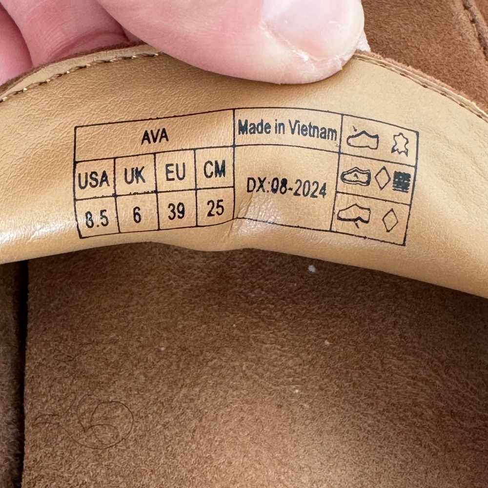 Vionic Ava Suede Wedge Loafers Tan Brown Platform Lug Sole Shoes Womens 8.5 - Picture 7 of 8
